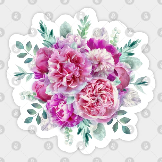 Beautiful soft pink peonies Sticker by CatyArte